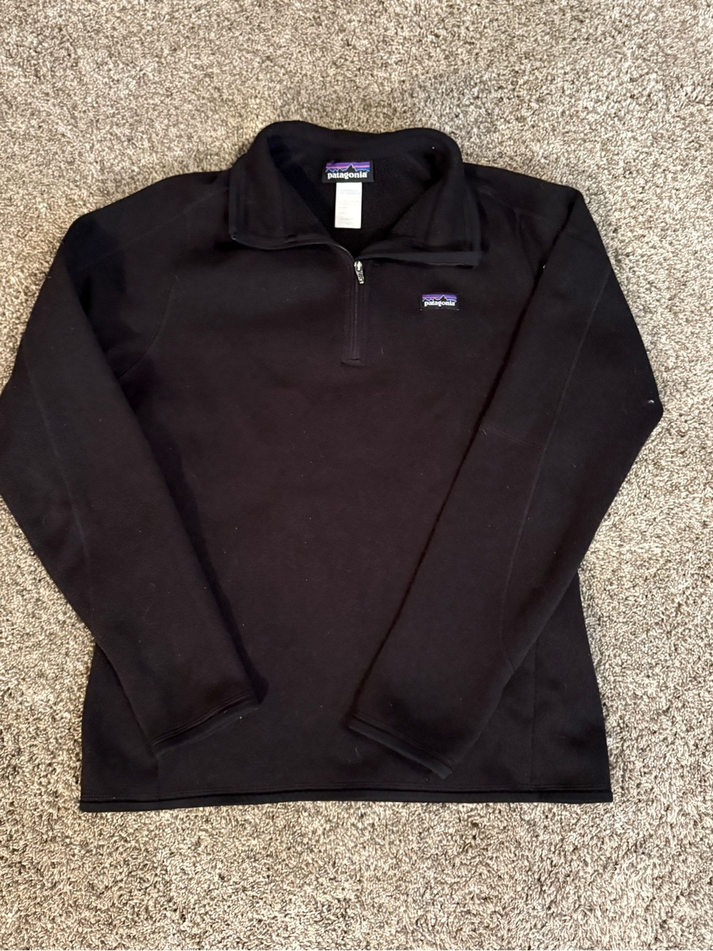 Patagonia Lightweight Better Sweater Quarter-Zip Pullover Black Medium
